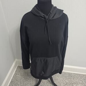 Adidas AEROREADY Primegreen Black Pullover Hoodie Men’s Large Nylon Pocket